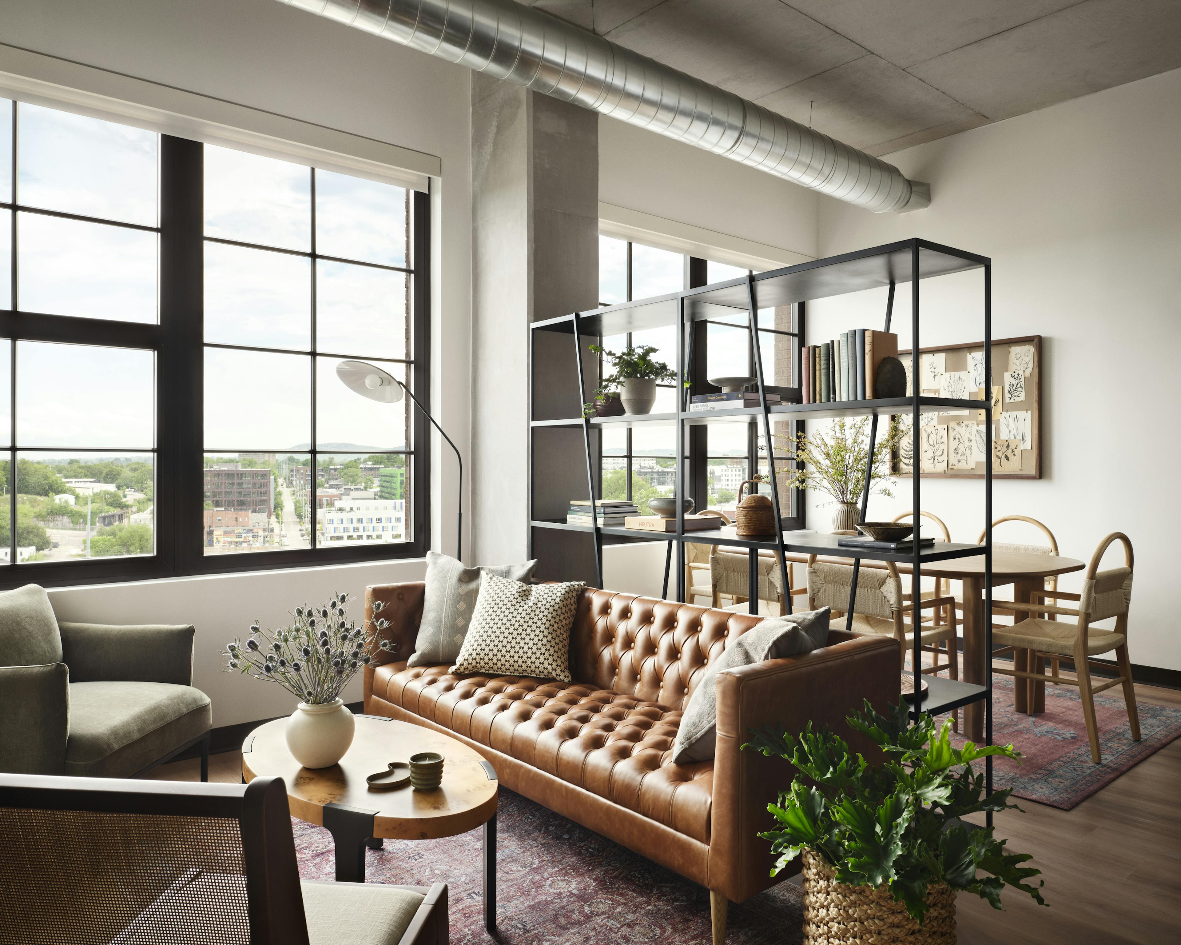 furnished apartment living/dining room