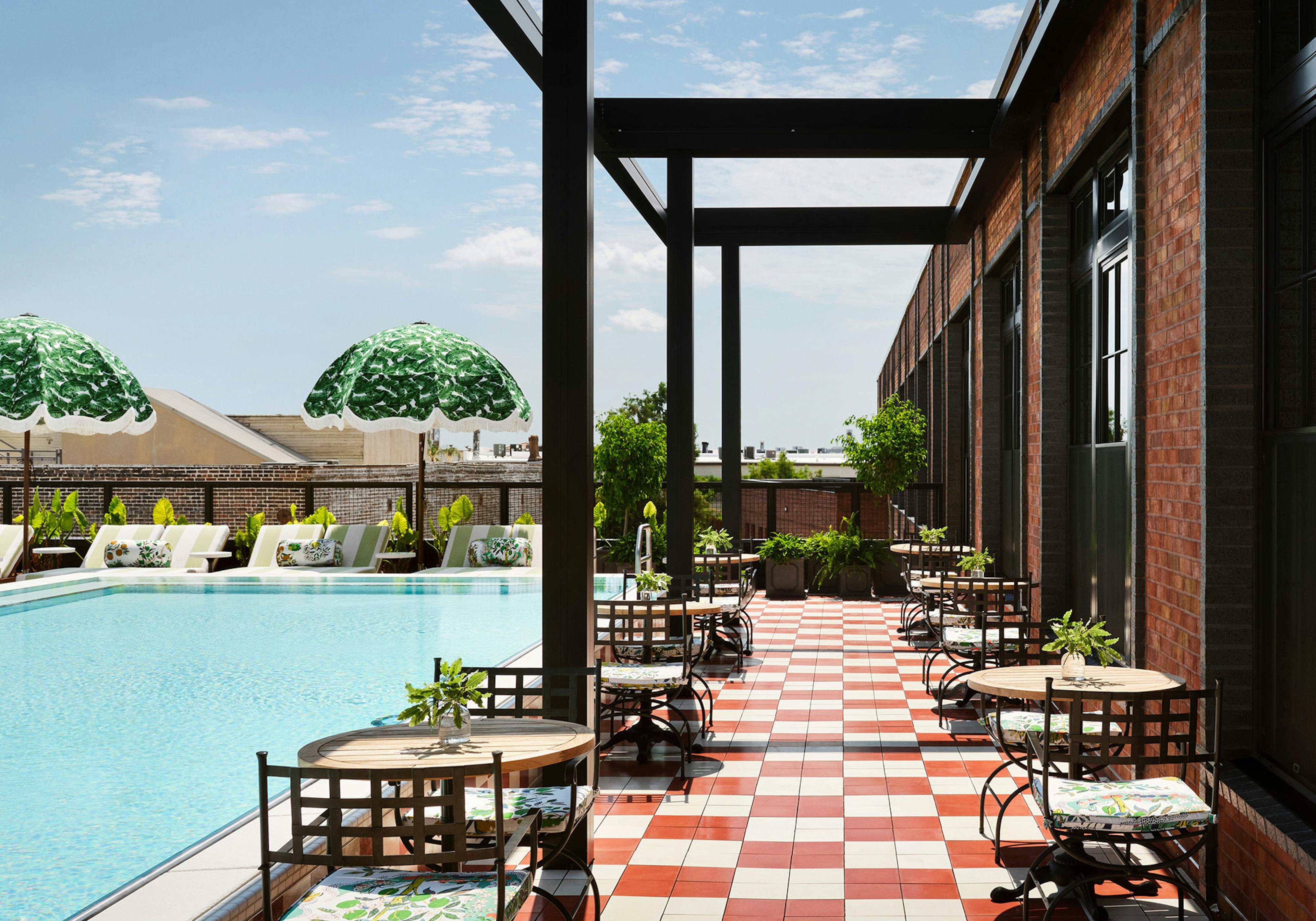 Warehouse pool deck Rooftop pool